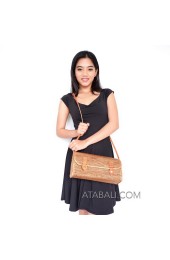 Ata travel sling bag with ribbon handmade ethnic style casual